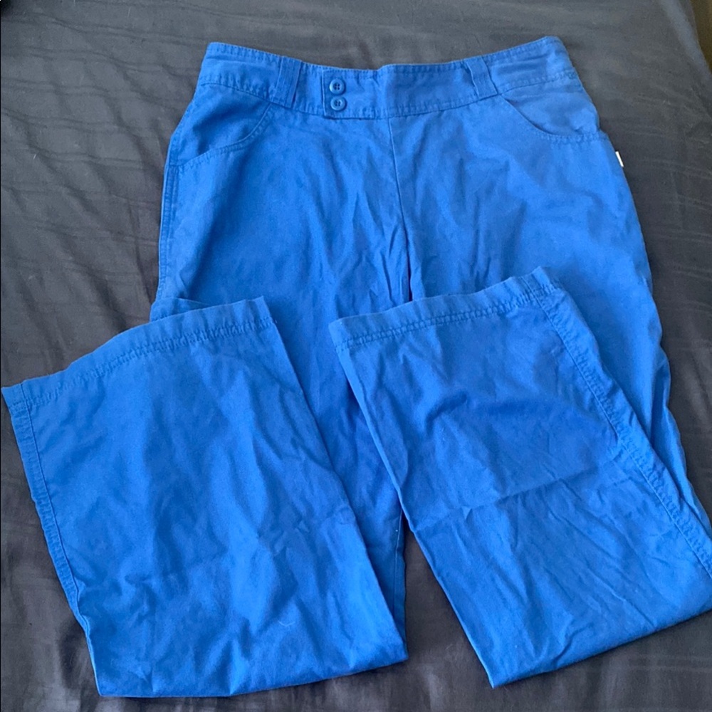 Blue Flare-Leg Scrub Pants - Skechers - Small